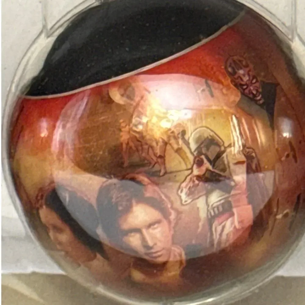 NIB Star Wars Hallmark Christmas Ornament Set of 3 Glass Ball‎ Character Scenes